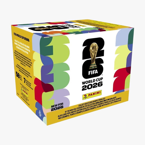 Panini FIFA World Cup Sticker Box Collection- 50 Pack Box Gold Limited